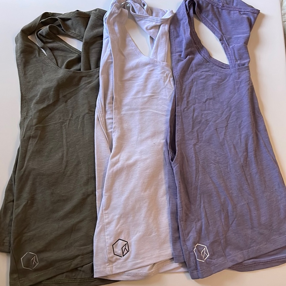 Cute women gym tank tops selling all 3 for one price